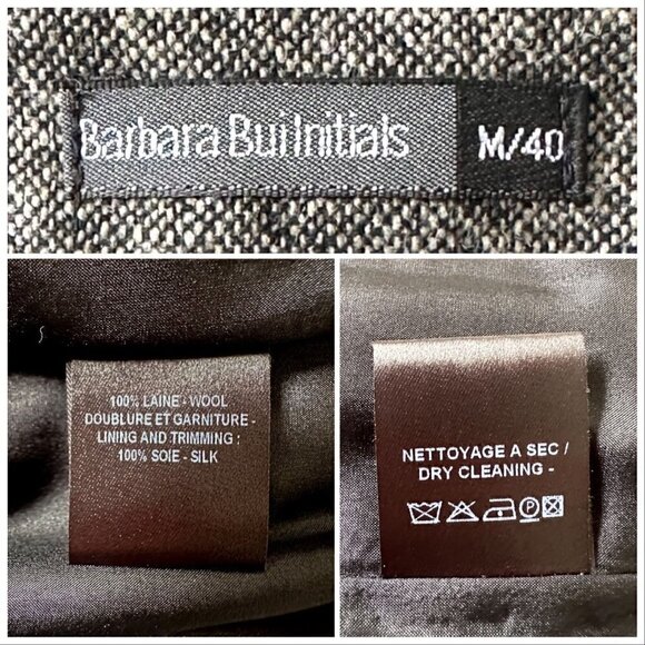 Barbara Bui Initials Wool Tweed A line Midi Skirt, Size FR40/M, Gray - Picture 5 of 14